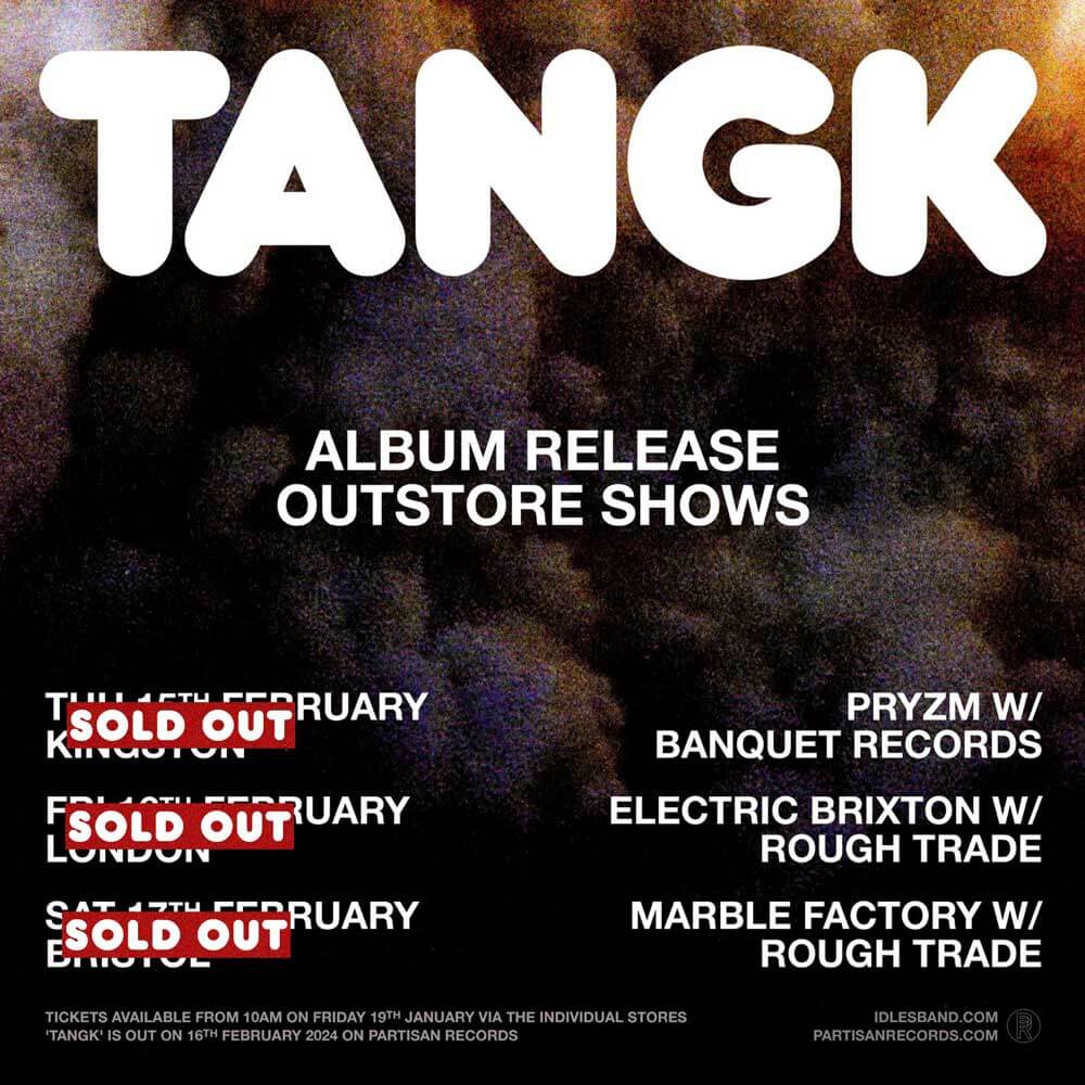 The Marble Factory with Rough Trade, Bristol, UK tour poster