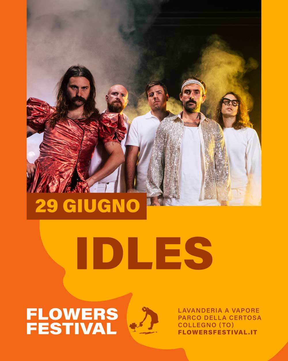 Flowers Festival, Turin, Italy tour poster