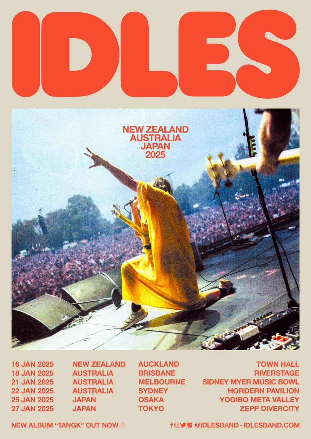 Town Hall, Auckland, New Zealand tour poster